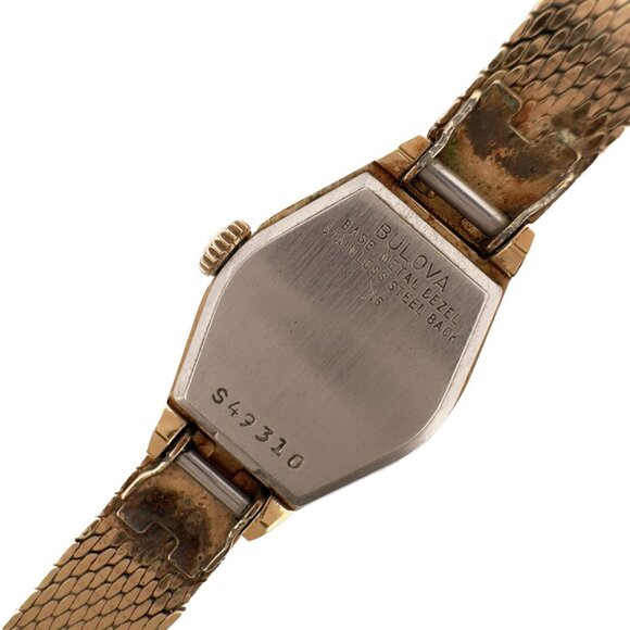 Vintage Bulova Woven Style Case 23 Jewel Ladies Mechanical  Vintage Bulova Woven Style Case 23 Jewel Ladies Mechanical Wristwatch 5BD Swiss